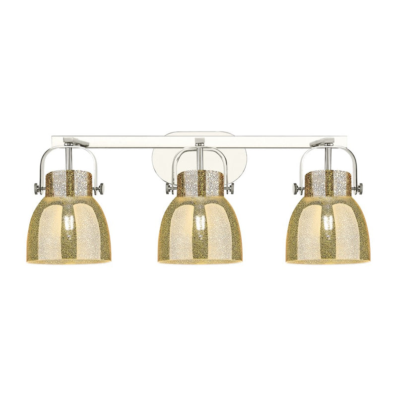 Innovations Pilaster II Bell 3Lt 27" Bath, PN/MC - 423-3W-PN-G412-6ME