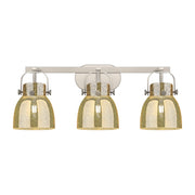 Innovations Pilaster II Bell 3Lt 27" Bath, SN/MC - 423-3W-SN-G412-6ME