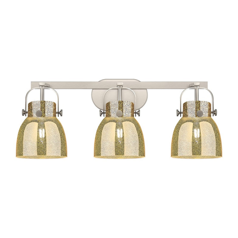 Innovations Pilaster II Bell 3Lt 27" Bath, SN/MC - 423-3W-SN-G412-6ME