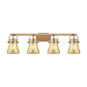 Innovations Pilaster II Cone 4Lt 37" Bath, BB/MC - 423-4W-BB-G411-6ME