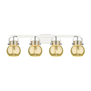 Innovations Pilaster II Sphere 4Lt 37" Bath, Chrome/Mercury - 423-4W-PC-G410-6ME