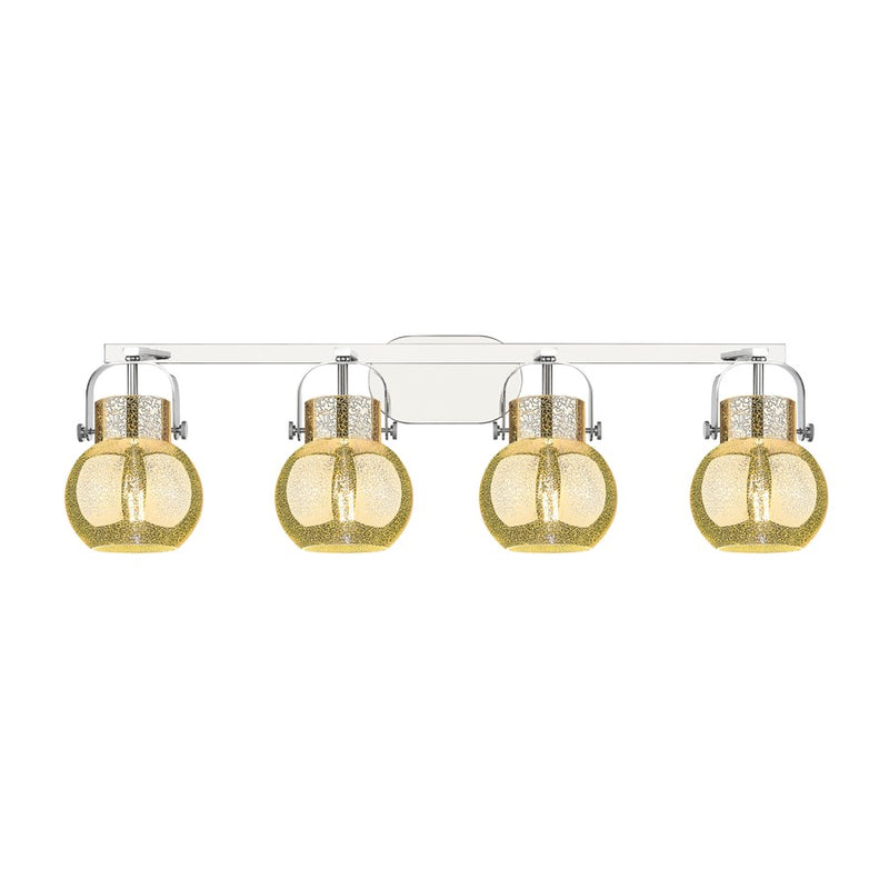 Innovations Pilaster II Sphere 4Lt 37" Bath, Chrome/Mercury - 423-4W-PC-G410-6ME