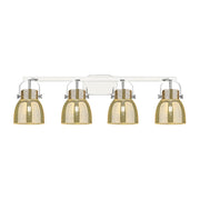 Innovations Pilaster II Bell 4Lt 37" Bath, Chrome/Mercury - 423-4W-PC-G412-6ME