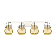 Innovations Pilaster II Sphere 4Lt 37" Bath, PN/MC - 423-4W-PN-G410-6ME