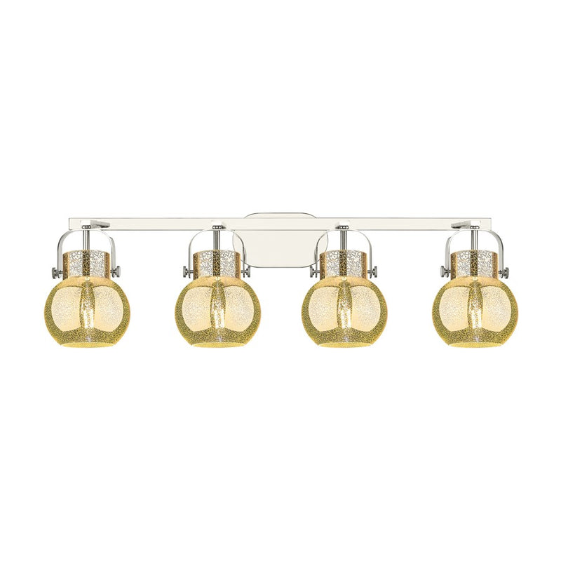 Innovations Pilaster II Sphere 4Lt 37" Bath, PN/MC - 423-4W-PN-G410-6ME