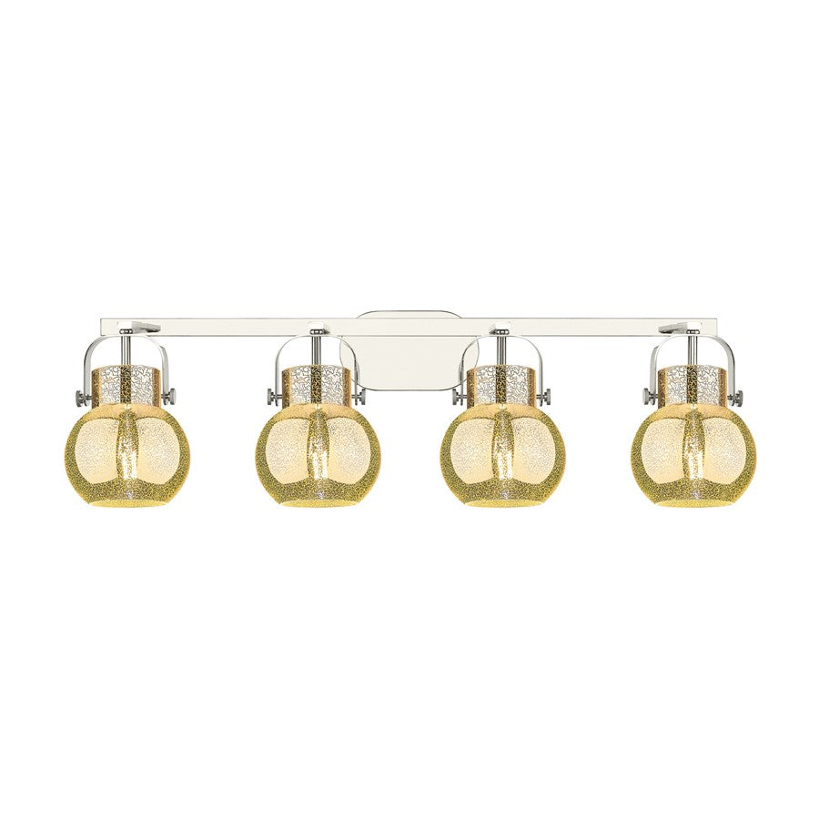 Innovations Pilaster II Sphere 4Lt 37" Bath, PN/MC - 423-4W-PN-G410-6ME