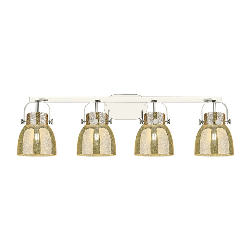 Innovations Pilaster II Bell 4Lt 37" Bath, PN/MC - 423-4W-PN-G412-6ME