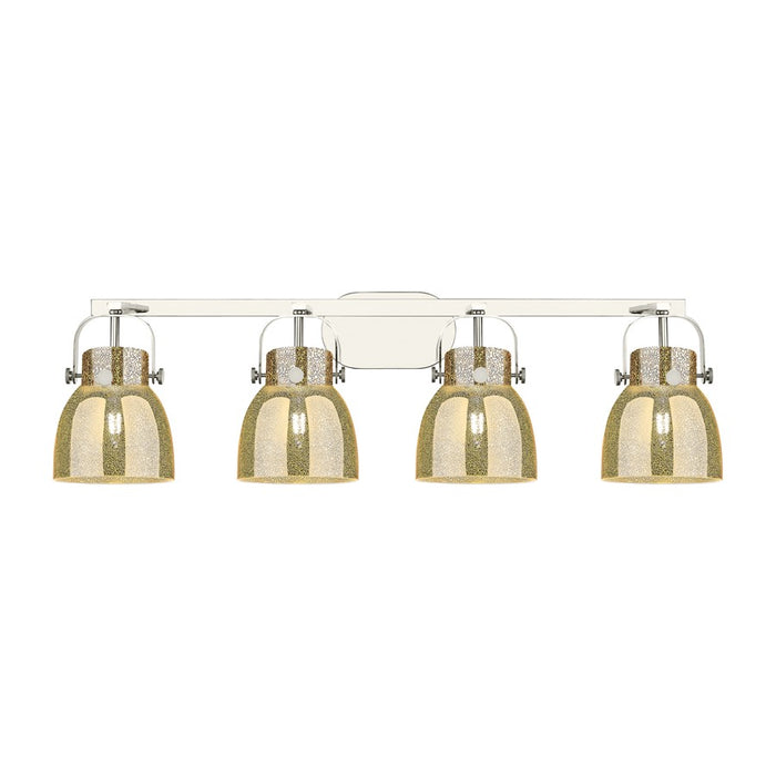 Innovations Pilaster II Bell 4Lt 37" Bath, PN/MC - 423-4W-PN-G412-6ME