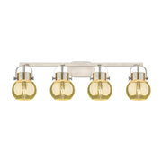 Innovations Pilaster II Sphere 4Lt 37" Bath, SN/MC - 423-4W-SN-G410-6ME