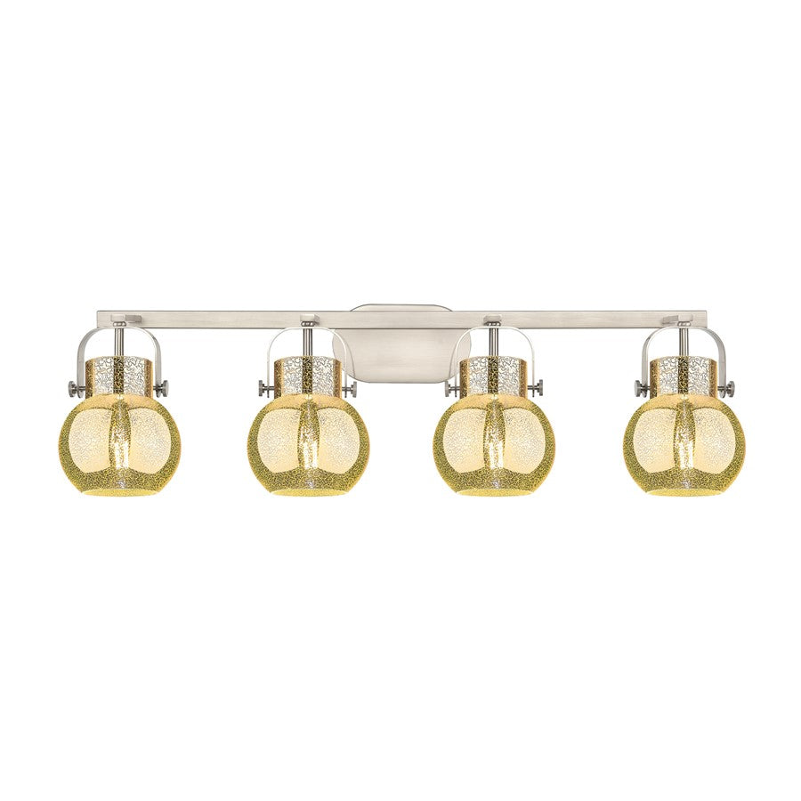 Innovations Pilaster II Sphere 4Lt 37" Bath, SN/MC - 423-4W-SN-G410-6ME