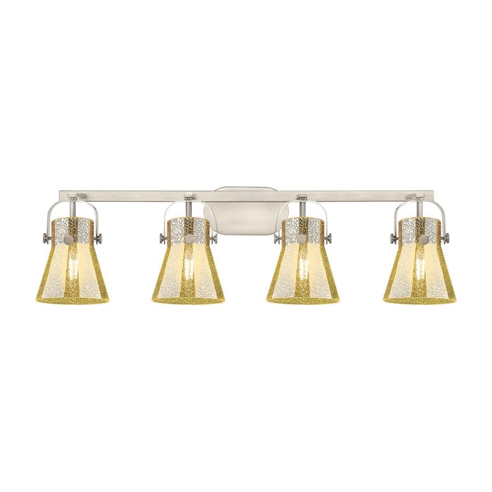 Innovations Pilaster II Cone 4Lt 37" Bath, SN/MC - 423-4W-SN-G411-6ME