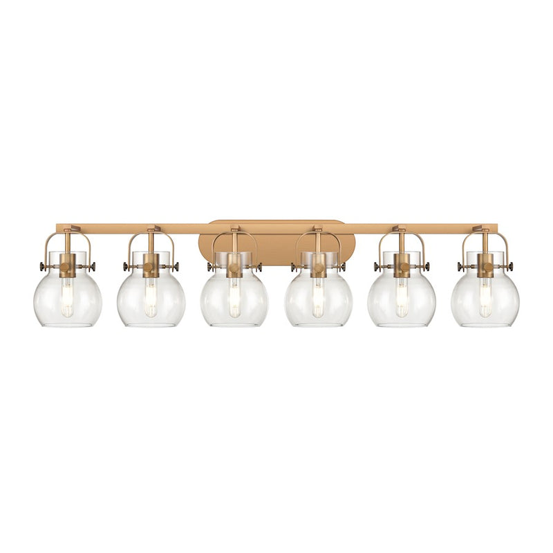 Innovations Lighting Pilaster II Sphere 6-Lt 6" Bath Vanity Light