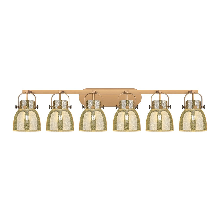 Innovations Pilaster II Bell 6Lt 46" Bath, BB/MC - 423-6W-BB-G412-6ME
