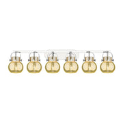 Innovations Pilaster II Sphere 6Lt 46" Bath, Chrome/Mercury - 423-6W-PC-G410-6ME