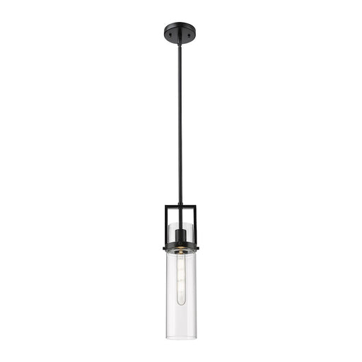 Innovations Utopia 1 Lt 15" Stem Pendant, Black/Clear