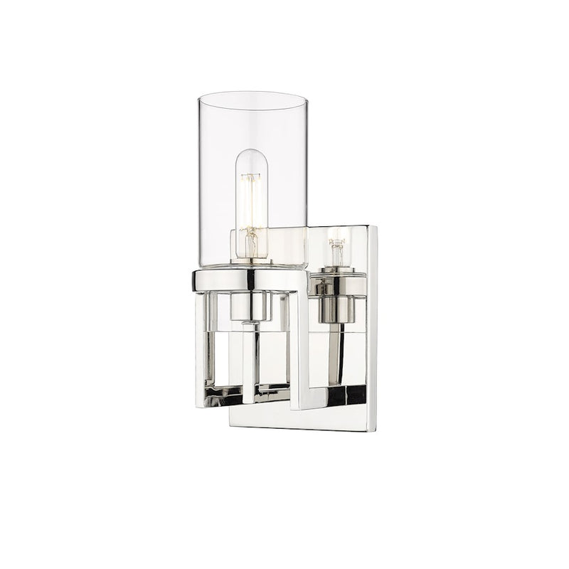 Innovations Utopia 1 Lt 8" Wall Sconce, Satin Nickel/Clear
