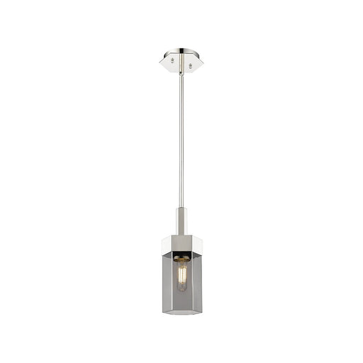 Innovations Claverack 1 Lt 9" Stem Pendant, PN/Plated Smoke