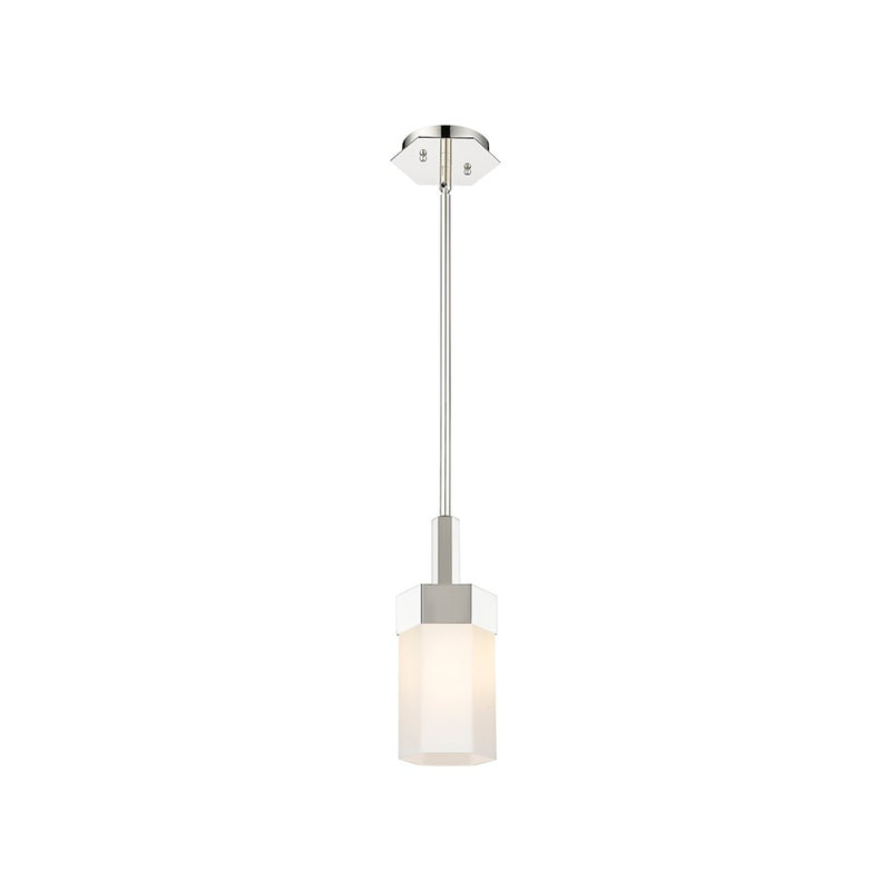 Innovations Claverack 1 Lt 9" Stem Pendant, PN/White