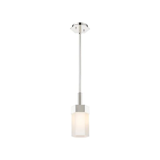Innovations Claverack 1 Lt 9" Stem Pendant, PN/White