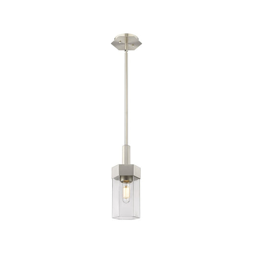 Innovations Claverack 1 Lt 9" Stem Pendant, SN/Clear