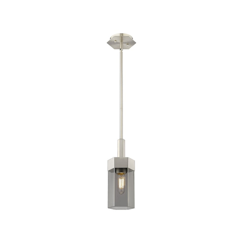 Innovations Claverack 1 Lt 9" Stem Pendant, SN/P Smoke
