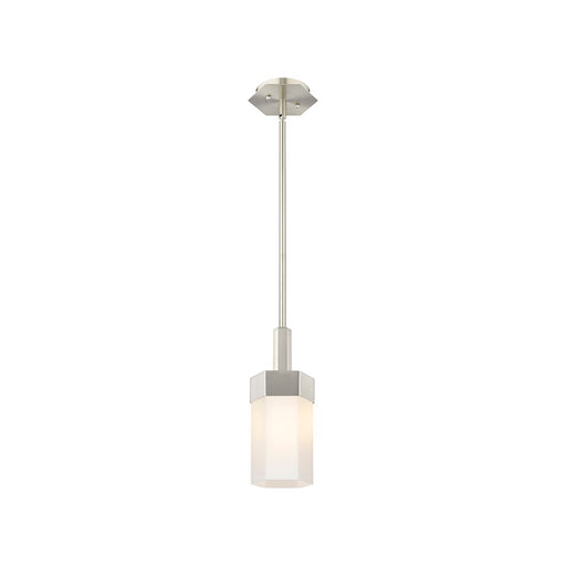 Innovations Claverack 1 Lt 9" Stem Pendant, SN/White