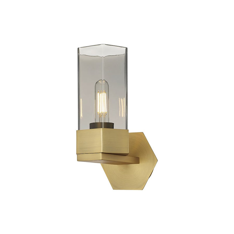 Innovations Claverack 1 Lt 9" Wall Sconce, BB/Plated Smoke