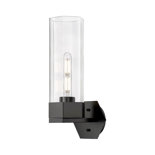 Innovations Claverack 1 Lt 14" Wall Sconce, Black/Clear