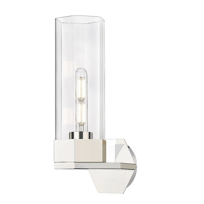 Innovations Claverack 1 Lt 14" Wall Sconce, PN/Clear