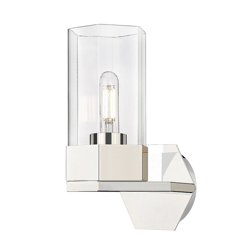 Innovations Claverack 1 Lt 9" Wall Sconce, PN/Clear
