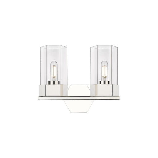 Innovations Claverack 2 Lt 9" Wall Bath, PN/Clear