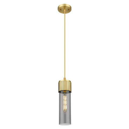 Innovations Bolivar 5" Cord Pendant/12" BB/Smoke - 428-1P-BB-G428-12SM