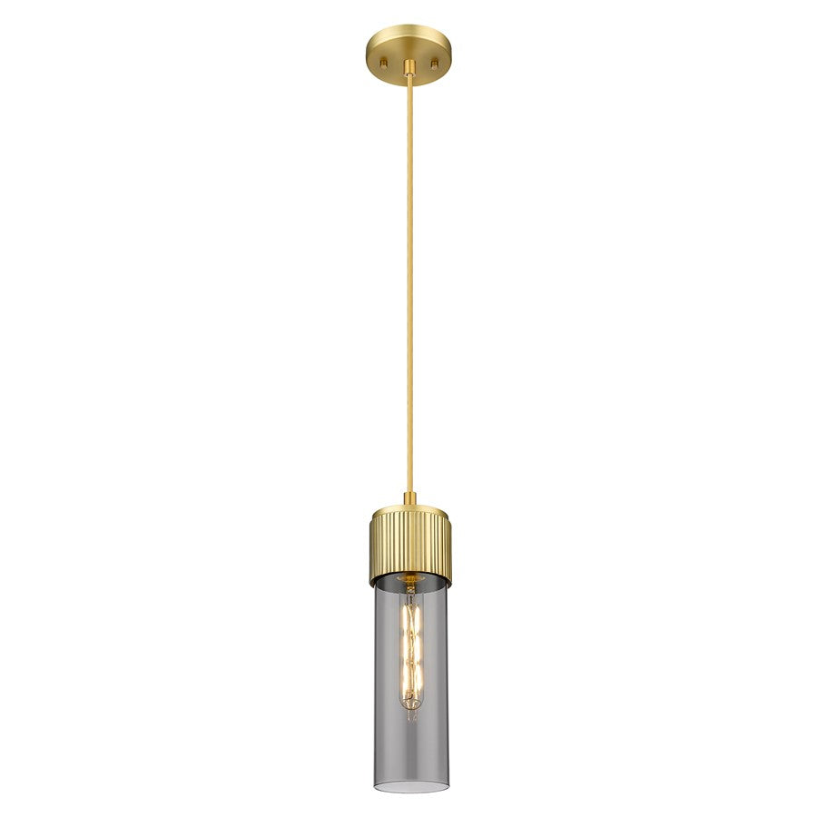 Innovations Bolivar 5" Cord Pendant/12" BB/Smoke - 428-1P-BB-G428-12SM
