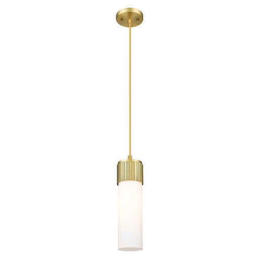 Innovations Bolivar 5" Cord Pendant/12" BB/White - 428-1P-BB-G428-12WH