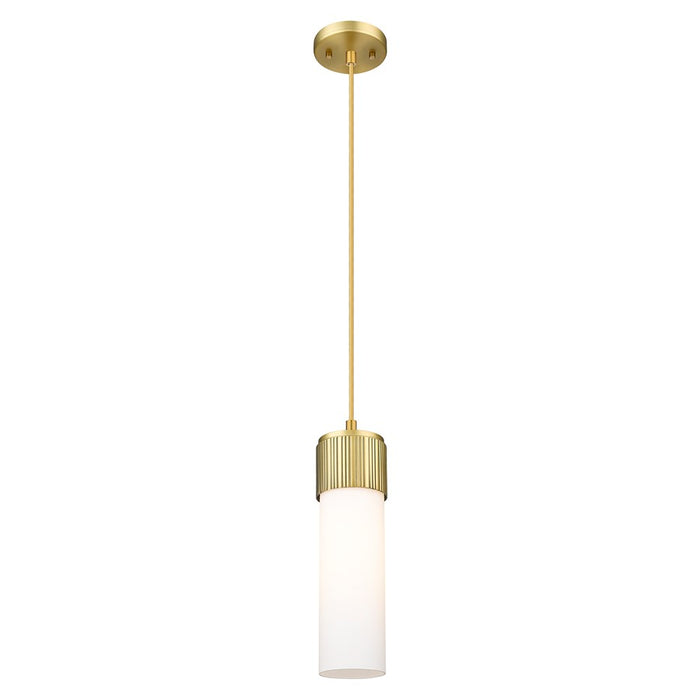 Innovations Bolivar 5" Cord Pendant/12" BB/White - 428-1P-BB-G428-12WH