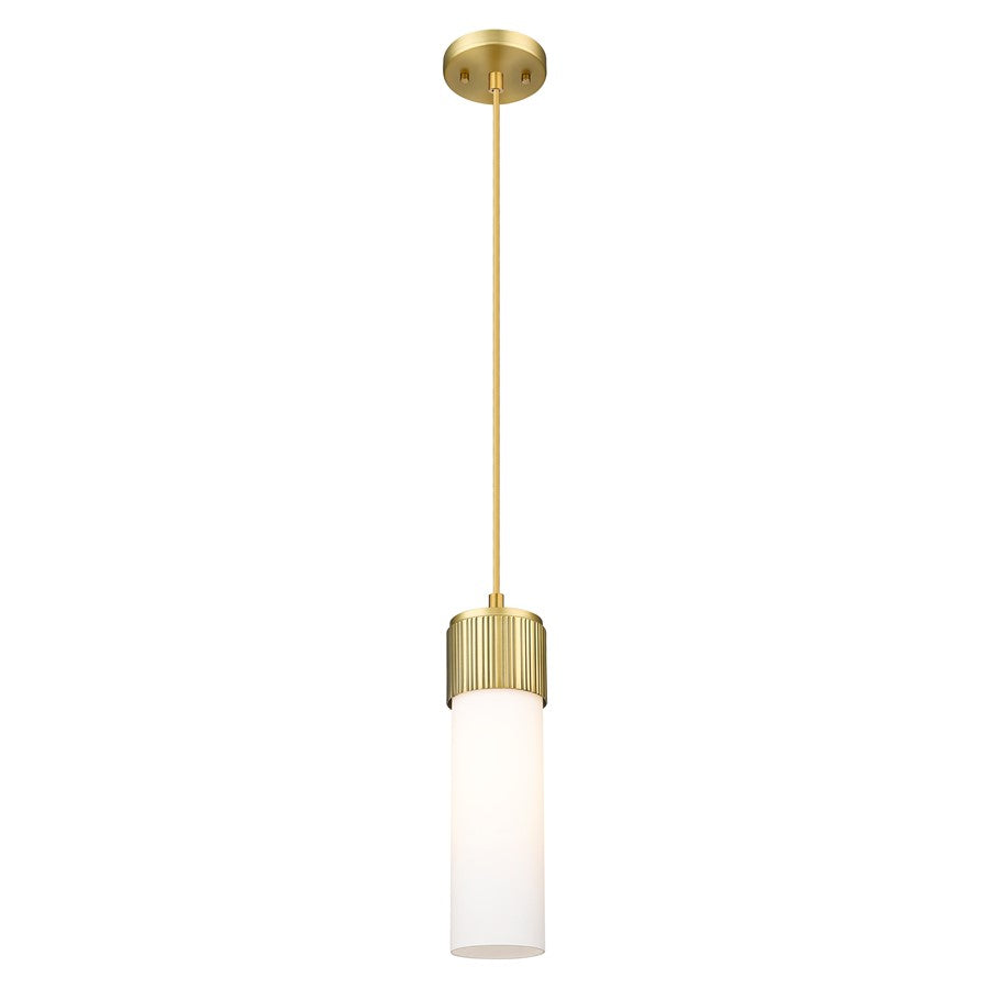 Innovations Bolivar 5" Cord Pendant/12" BB/White - 428-1P-BB-G428-12WH