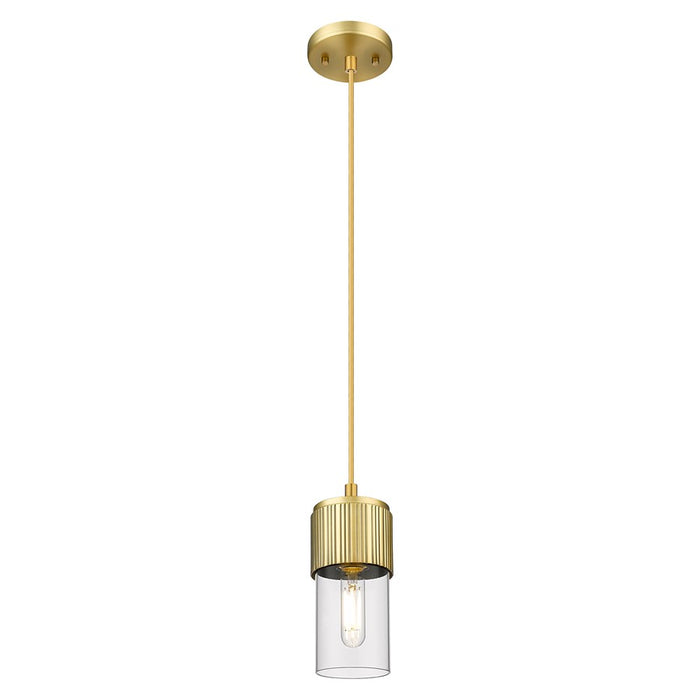 Innovations Bolivar 5" Cord Pendant/7" Brushed Brass/Clear - 428-1P-BB-G428-7CL