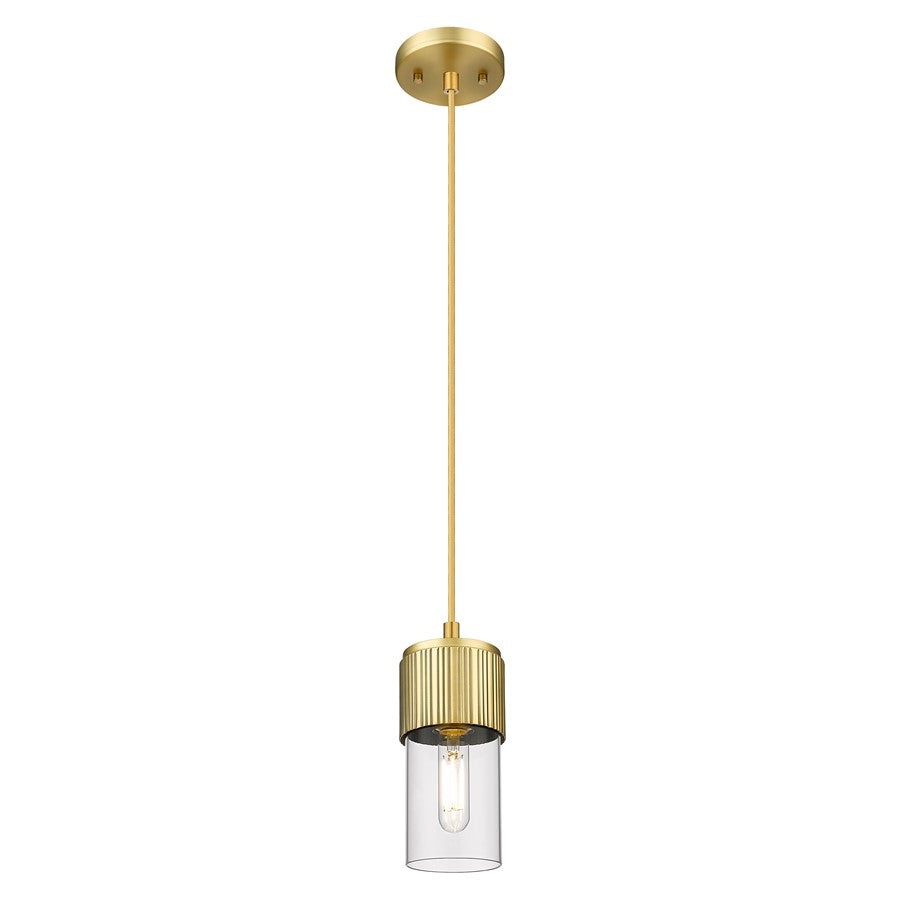 Innovations Bolivar 5" Cord Pendant/7" Brushed Brass/Clear - 428-1P-BB-G428-7CL
