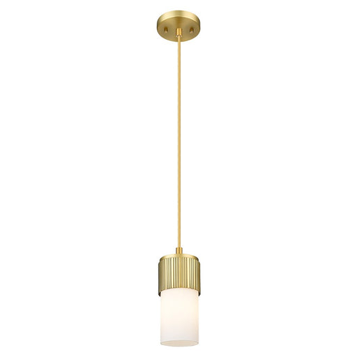 Innovations Bolivar 5" Cord Pendant/7" Brushed Brass/White - 428-1P-BB-G428-7WH