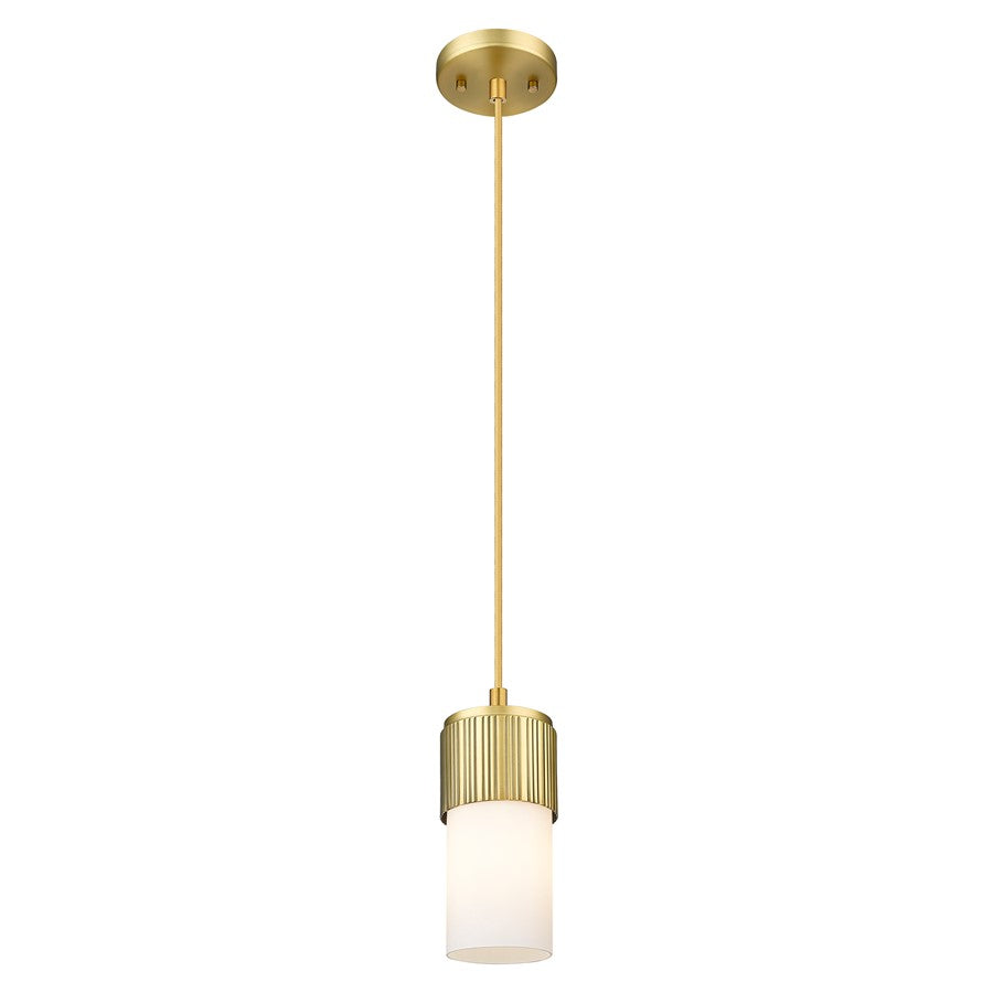 Innovations Bolivar 5" Cord Pendant/7" Brushed Brass/White - 428-1P-BB-G428-7WH