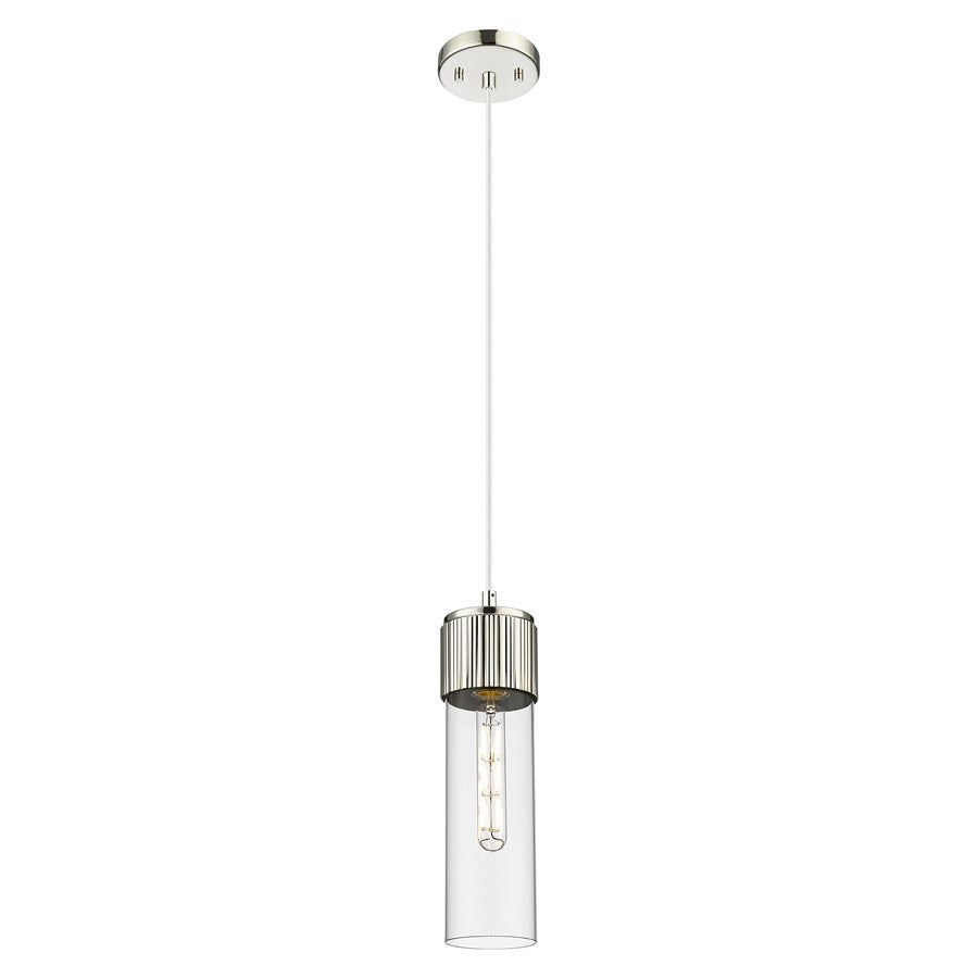 Innovations Bolivar 5" Cord Pendant/12" PN/Clear - 428-1P-PN-G428-12CL