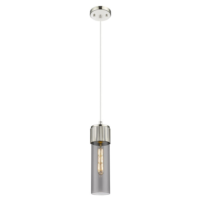Innovations Bolivar 5" Cord Pendant/12" PN/Smoke - 428-1P-PN-G428-12SM