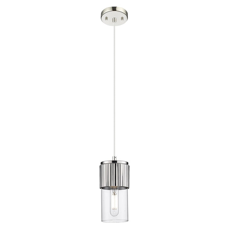 Innovations Bolivar 5" Cord Pendant/7" PN/Clear - 428-1P-PN-G428-7CL