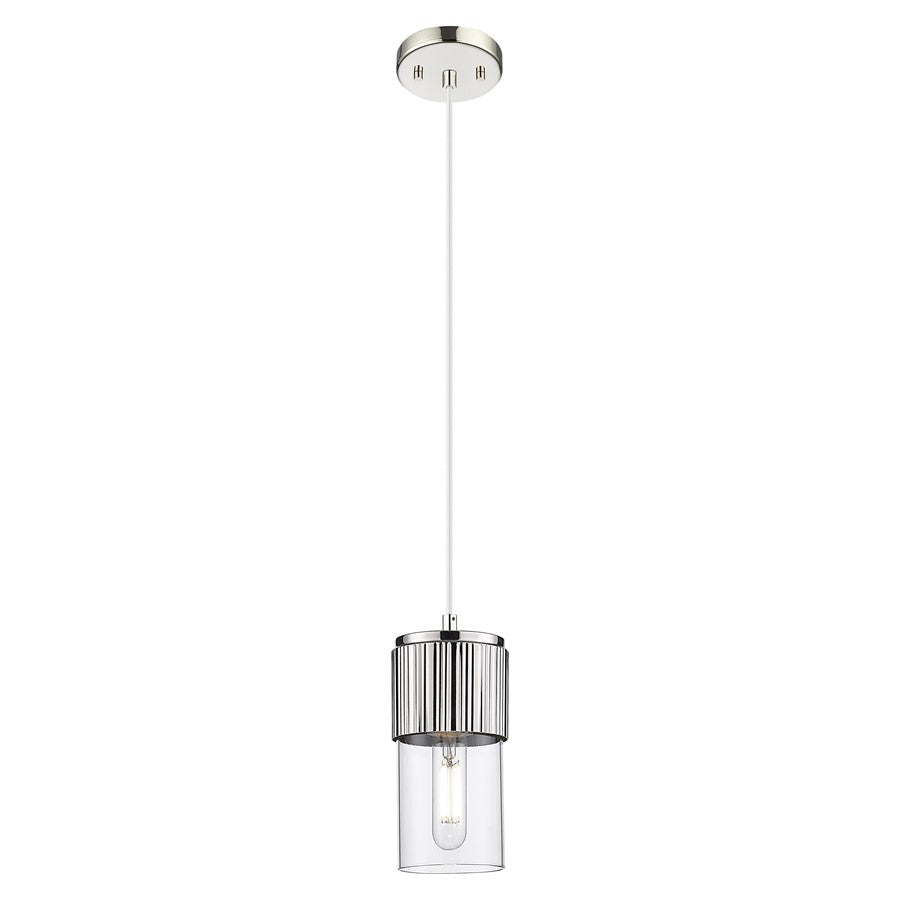 Innovations Bolivar 5" Cord Pendant/7" PN/Clear - 428-1P-PN-G428-7CL