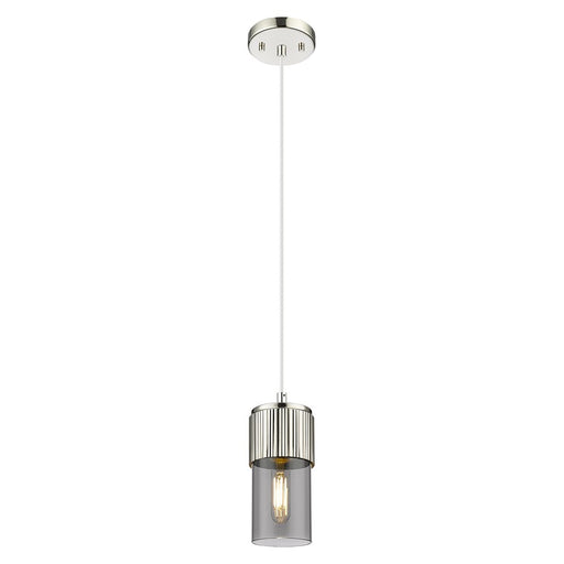 Innovations Bolivar 5" Cord Pendant/7" PN/Smoke - 428-1P-PN-G428-7SM