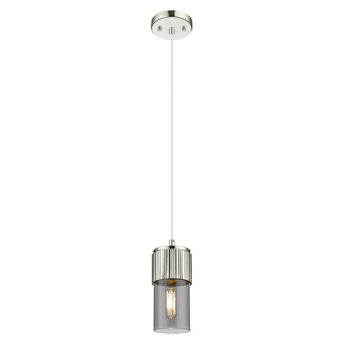 Innovations Bolivar 5" Cord Pendant/7" PN/Smoke - 428-1P-PN-G428-7SM