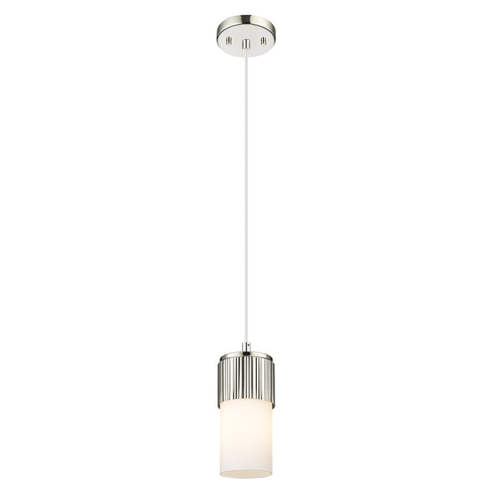 Innovations Bolivar 5" Cord Pendant/7" PN/White - 428-1P-PN-G428-7WH