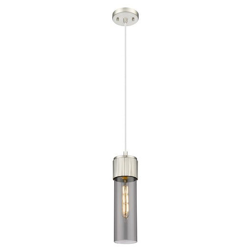 Innovations Bolivar 5" Cord Pendant/12" Satin Nickel/Smoke - 428-1P-SN-G428-12SM