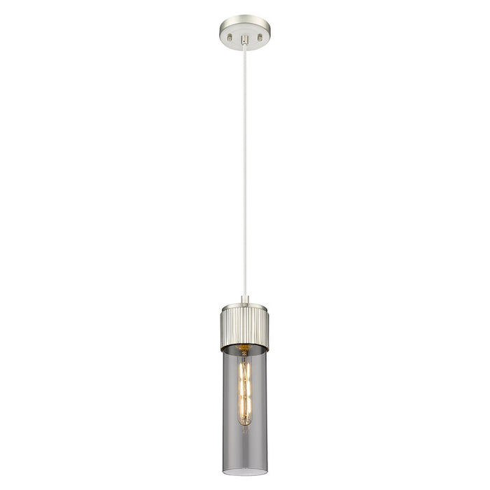 Innovations Bolivar 5" Cord Pendant/12" Satin Nickel/Smoke - 428-1P-SN-G428-12SM