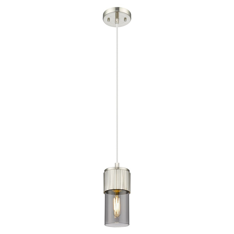 Innovations Bolivar 5" Cord Pendant/7" Satin Nickel/Smoke - 428-1P-SN-G428-7SM
